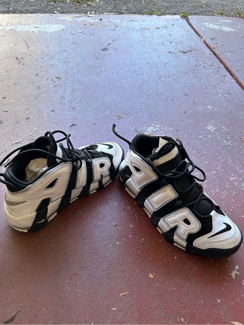 Nike Black and White AIR Logo Athletic Sneakers